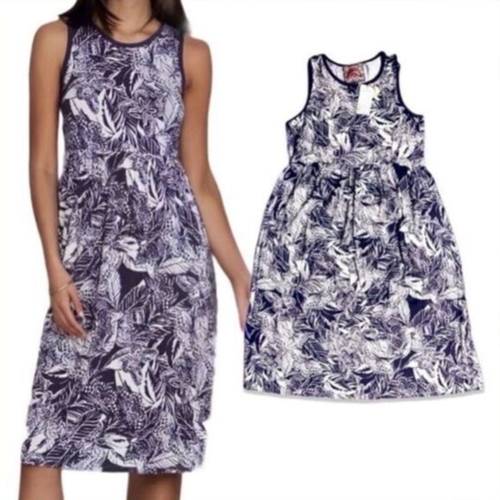 Johnny Was Blue and White Maxi Dress